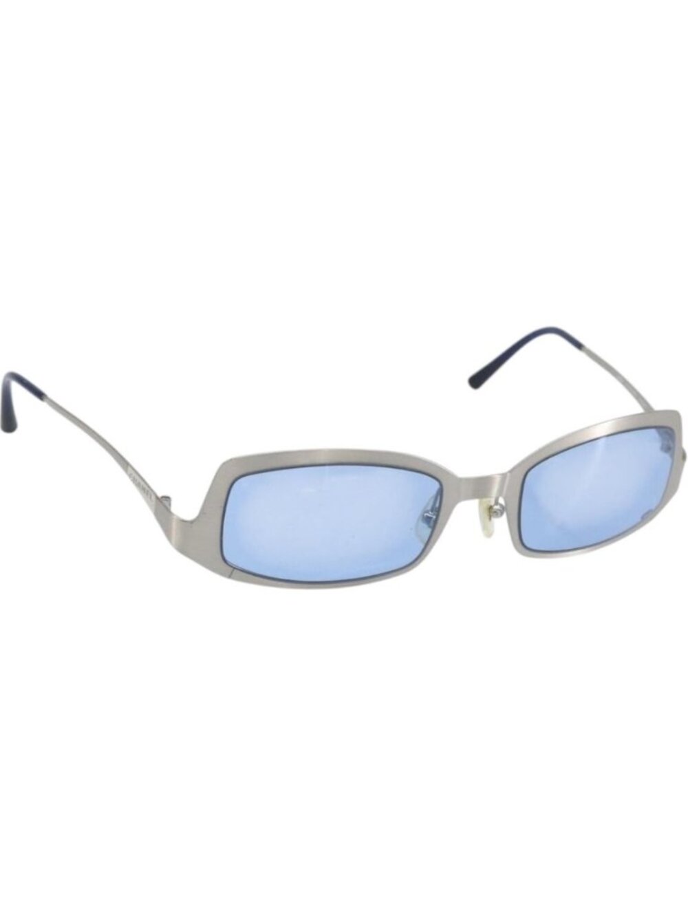 CHANEL Sunglasses metal Blue CC